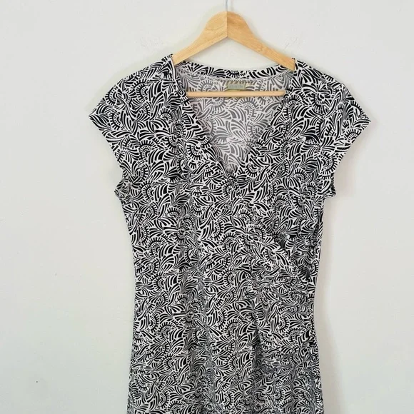 Athleta Black and White Sheath Midi Dress - Picture 2 of 7